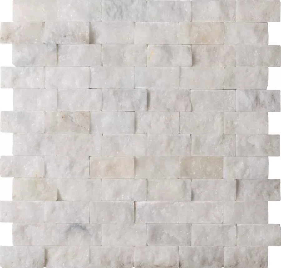 Beyaz Mermer Patlatma Mozaik