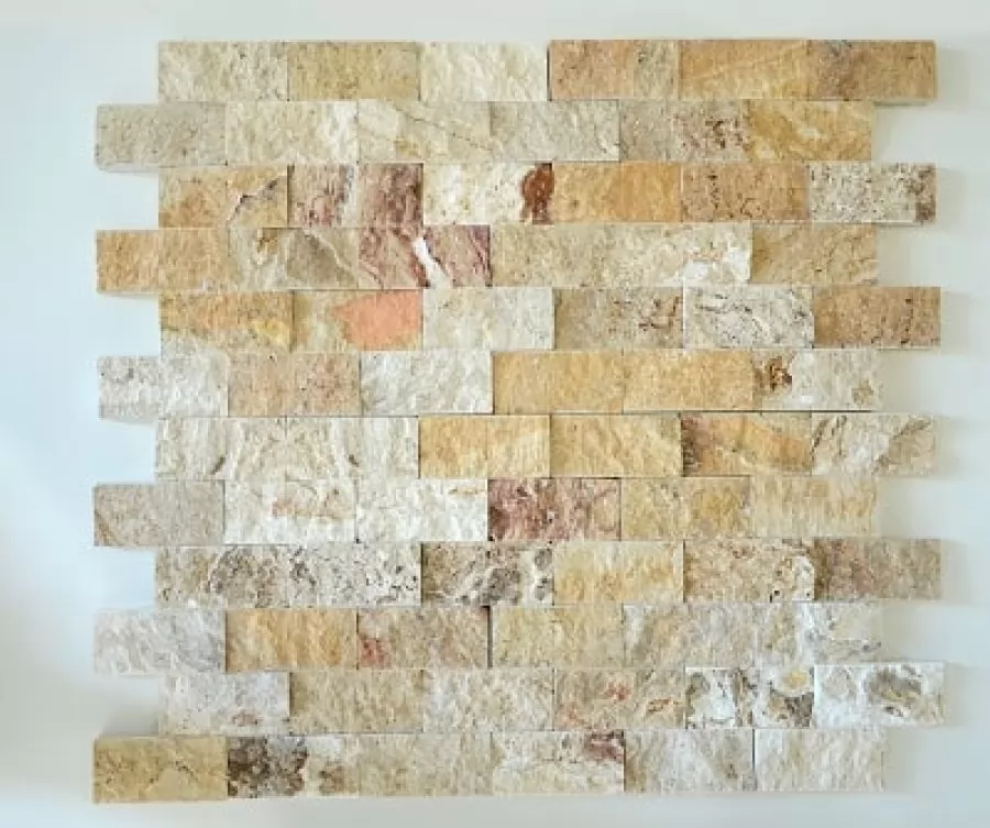 Scobas Travertine Split Face Mosaic