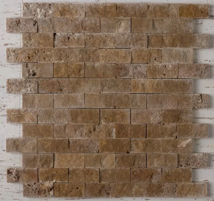Noche Travertine Split Face Mosaic