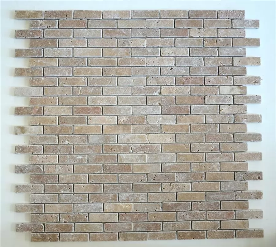 Noche Travertine Tumbled Mosaic